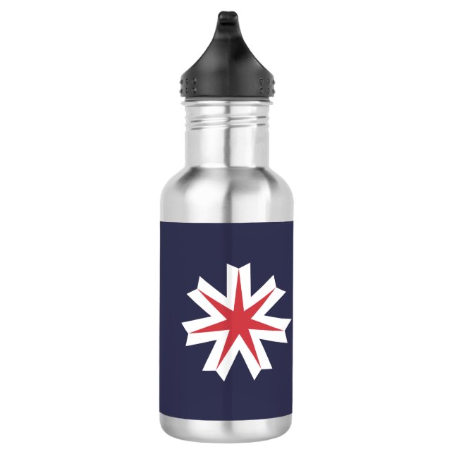 Flag of Hokkaido Prefecture, Japan Stainless Steel Water Bottle (Right)