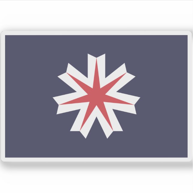 Flag of Hokkaido Prefecture, Japan Sticker (Front)