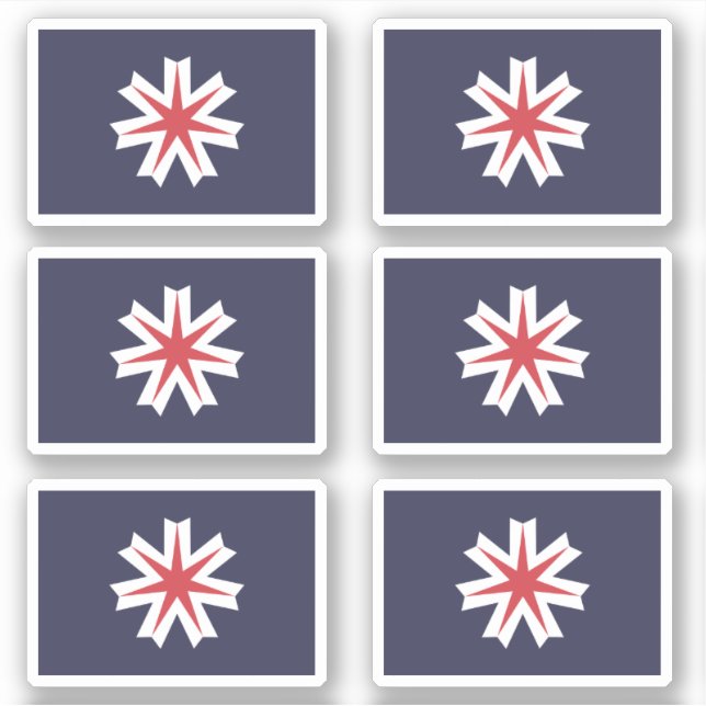 Flag of Hokkaido Prefecture, Japan Sticker (Front)