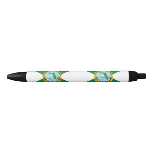 Flag of Hollywood Florida Black Ink Pen