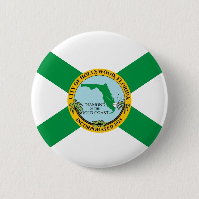 Flag of Hollywood, Florida Button (Front)