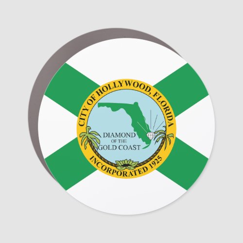 Flag of Hollywood Florida Car Magnet