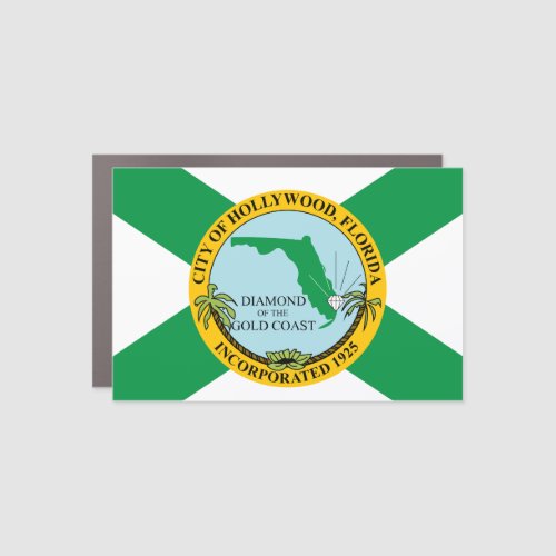 Flag of Hollywood Florida Car Magnet