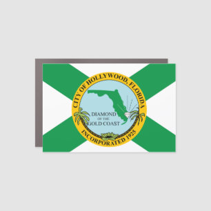Flag of Hollywood, Florida Car Magnet