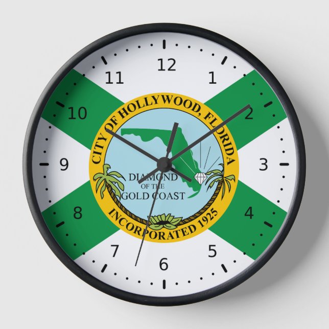 Flag of Hollywood, Florida Clock (Front)