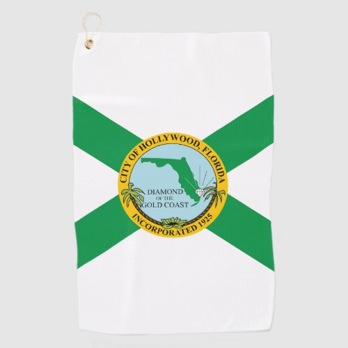 Flag of Hollywood Florida Golf Towel