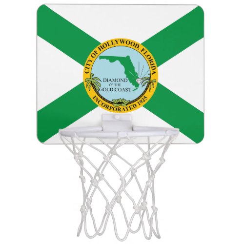 Flag of Hollywood Florida Mini Basketball Hoop