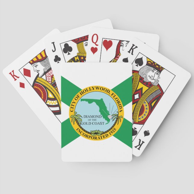 Flag of Hollywood, Florida Poker Cards (Back)