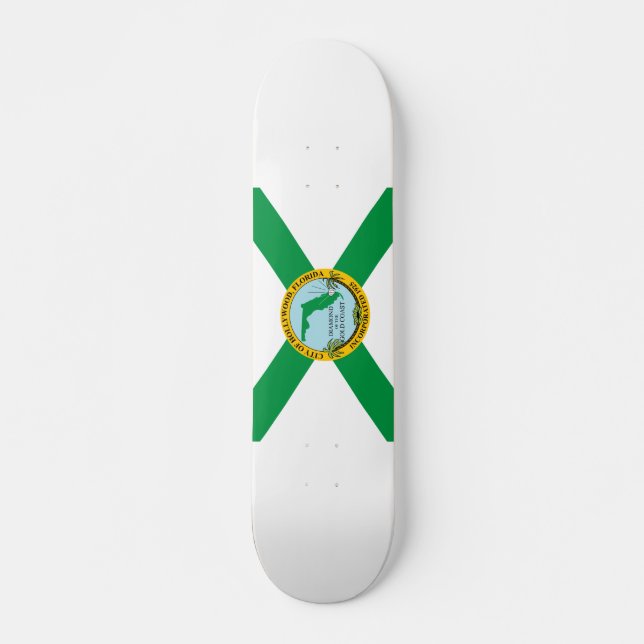 Flag of Hollywood, Florida Skateboard (Front)