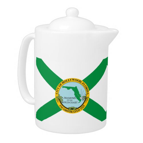 Flag of Hollywood Florida Teapot