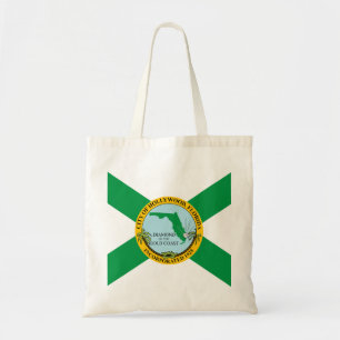 Flag of Hollywood, Florida Tote Bag