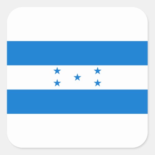 Flag of Honduras _ Bandera Hondurea de Honduras Square Sticker
