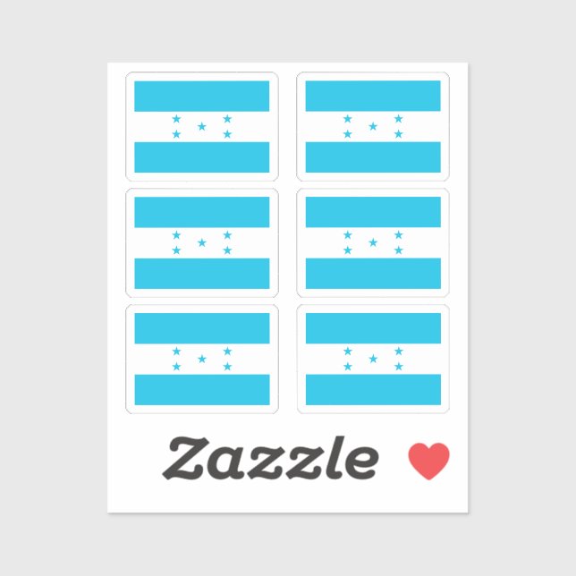 Flag of Honduras Collection pack of 6 Sticker (Sheet)