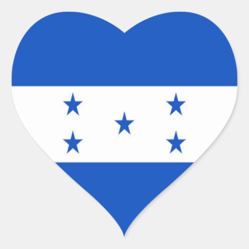 Flag of Honduras Heart Sticker