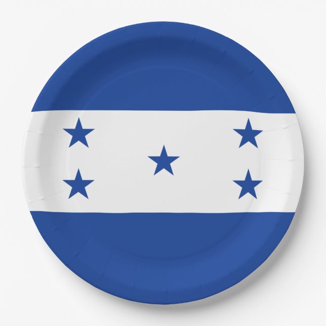 Flag of Honduras Paper Plates (Front)