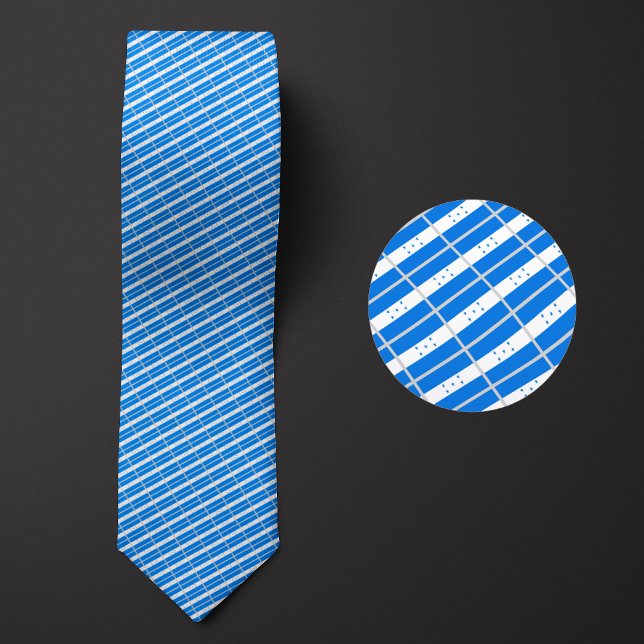 Flag of Honduras Pattern Neck Tie (Creator Uploaded)