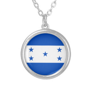 Flag of Honduras Silver Plated Necklace