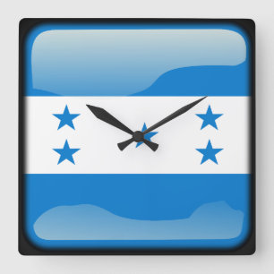 Flag of Honduras Square Wall Clock