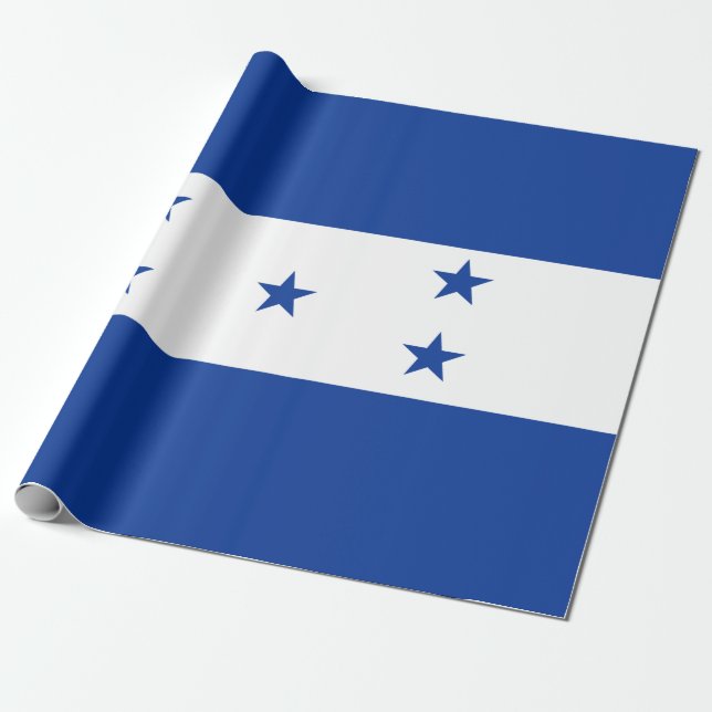 Flag of Honduras Wrapping Paper (Unrolled)