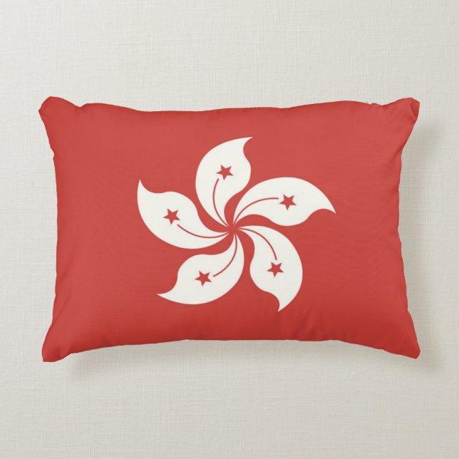 Flag of Hong Kong Accent Pillow (Front)