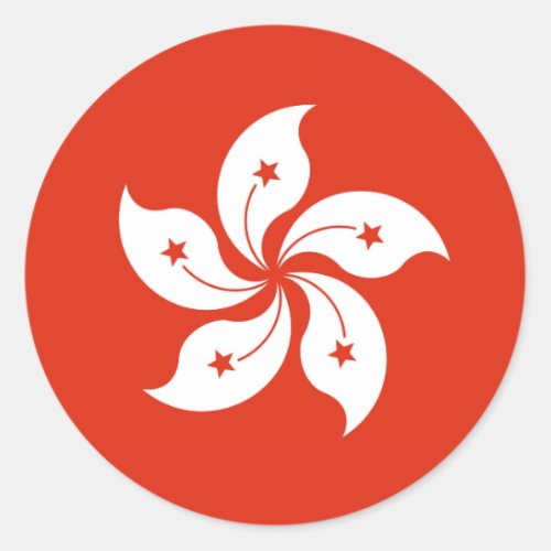 Flag of Hong Kong Classic Round Sticker