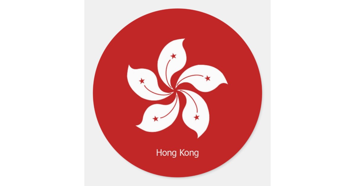 Flag of Hong Kong Classic Round Sticker | Zazzle