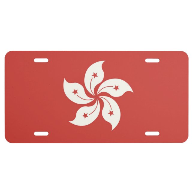 Flag of Hong Kong License Plate (Front)