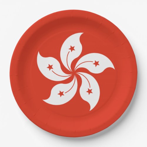 Flag of Hong Kong Paper Plates