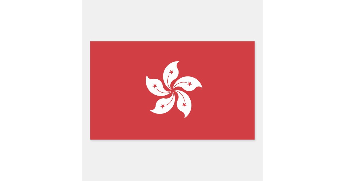 Flag of Hong Kong Rectangular Sticker | Zazzle