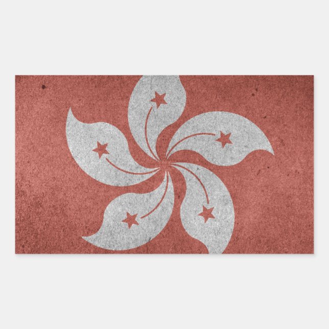 Flag of Hong Kong Rectangular Sticker (Front)