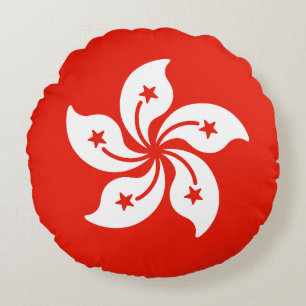 Flag of Hong Kong Round Pillow