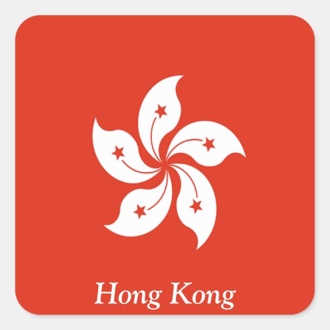 Flag of Hong Kong Square Sticker (Front)