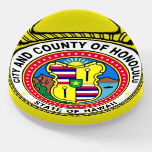 Flag of Honolulu, Hawai’i Magnet Paperweight