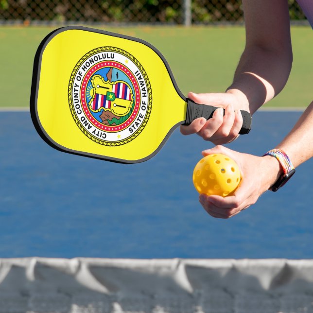 Flag of Honolulu, Hawai’i Pickleball Paddle (Insitu)