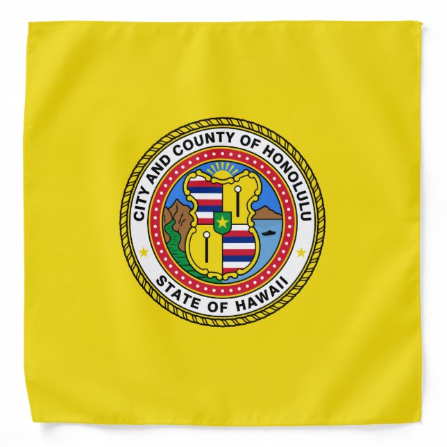 Flag of Honolulu (Hawaii) Bandana (Front)