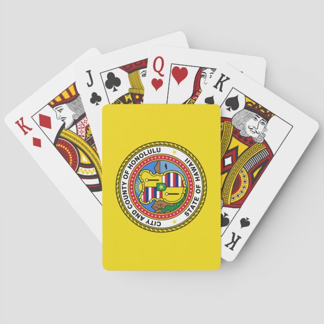 Flag of Honolulu (Hawaii) Poker Cards (Back)