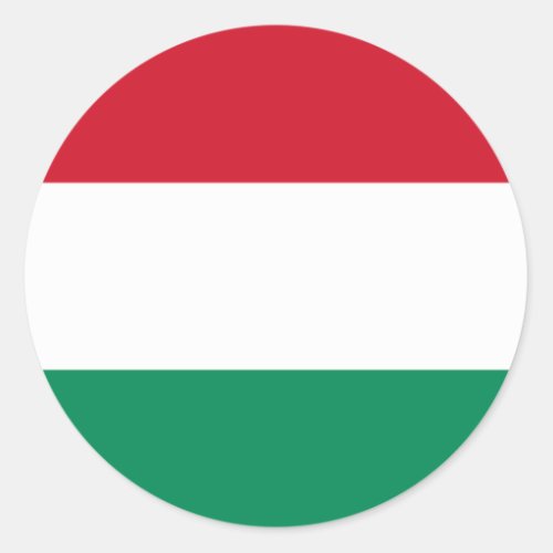 Flag of Hungary Classic Round Sticker