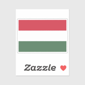 Flag of Hungary custom-cut Sticker