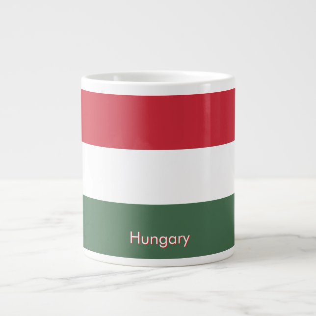 Flag of Hungary custom  Giant Coffee Mug (Front)