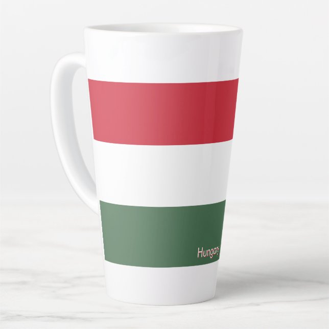 Flag of Hungary custom  Latte Mug (Left Angle)