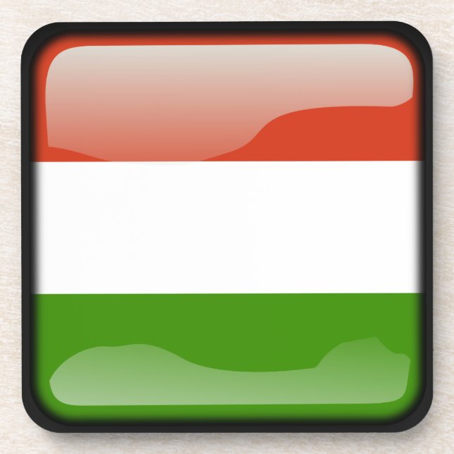 Flag of Hungary Drink Coaster (Front)