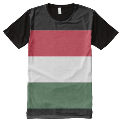 Flag of Hungary - Magyarorsz&#225;g z&#225;szlaja All-Over-Print T-Shirt
