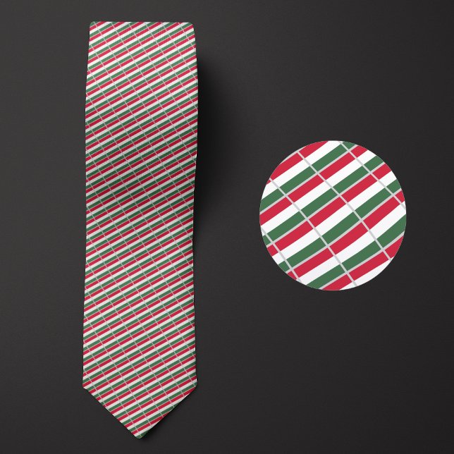 Flag of Hungary Pattern Neck Tie (Creator Uploaded)