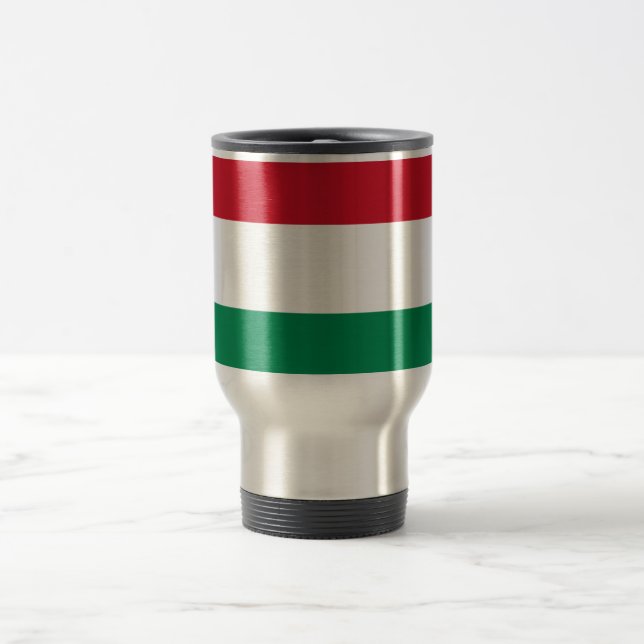 Flag of Hungary Travel/Commuter Mug (Center)