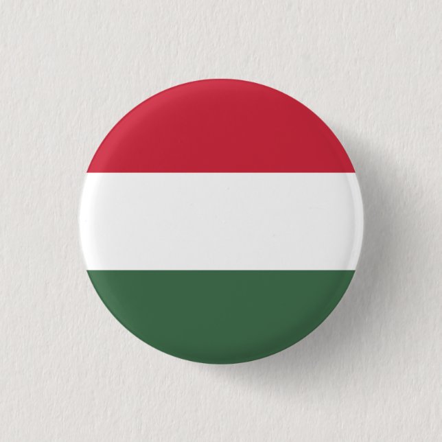 Flag of Hungary tricolor Button (Front)
