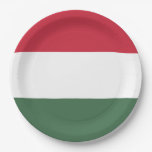 Flag of Hungary tricolor Paper Plates