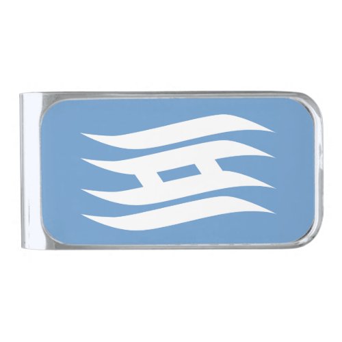 Flag of Hyogo Prefecture Japan Silver Finish Money Clip