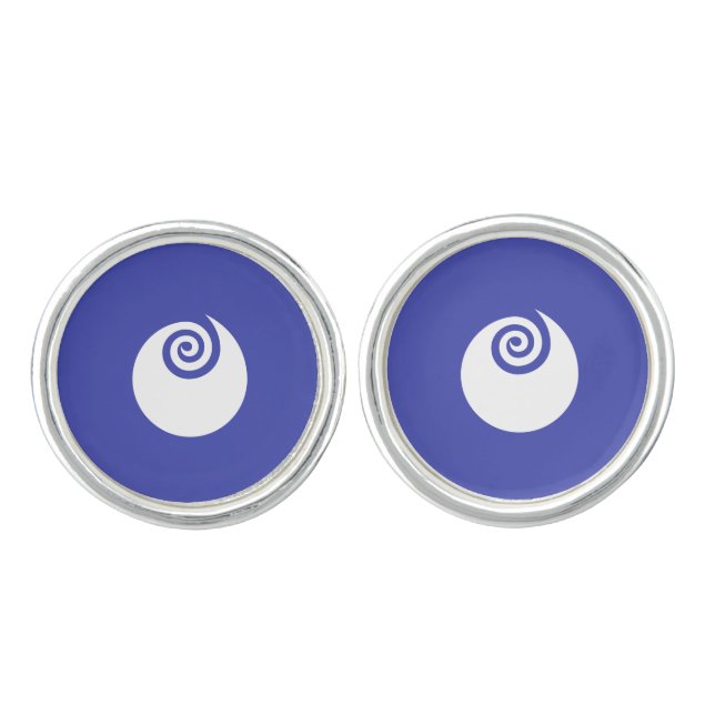 Flag of Ibaraki Prefecture, Japan  Cufflinks (Front)