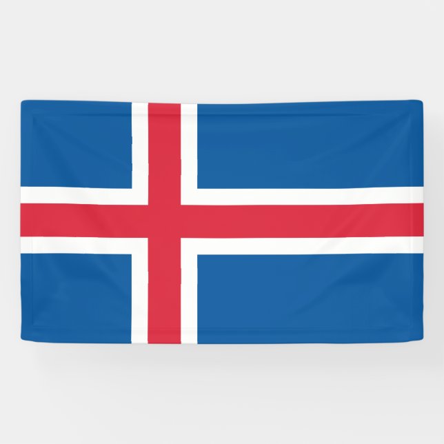 Flag of Iceland Banner (Horizontal)