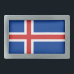 Flag of Iceland Belt Buckle<br><div class="desc">Flag of Iceland Belt Buckle</div>